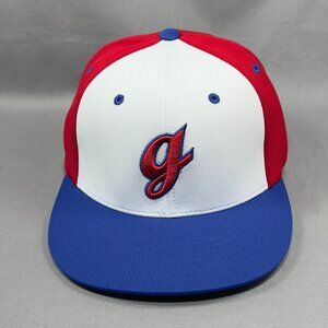 Greensboro Hornets MiLB Flexfit LG/XL Hat Pacific Headwear Blue Baseball Mens